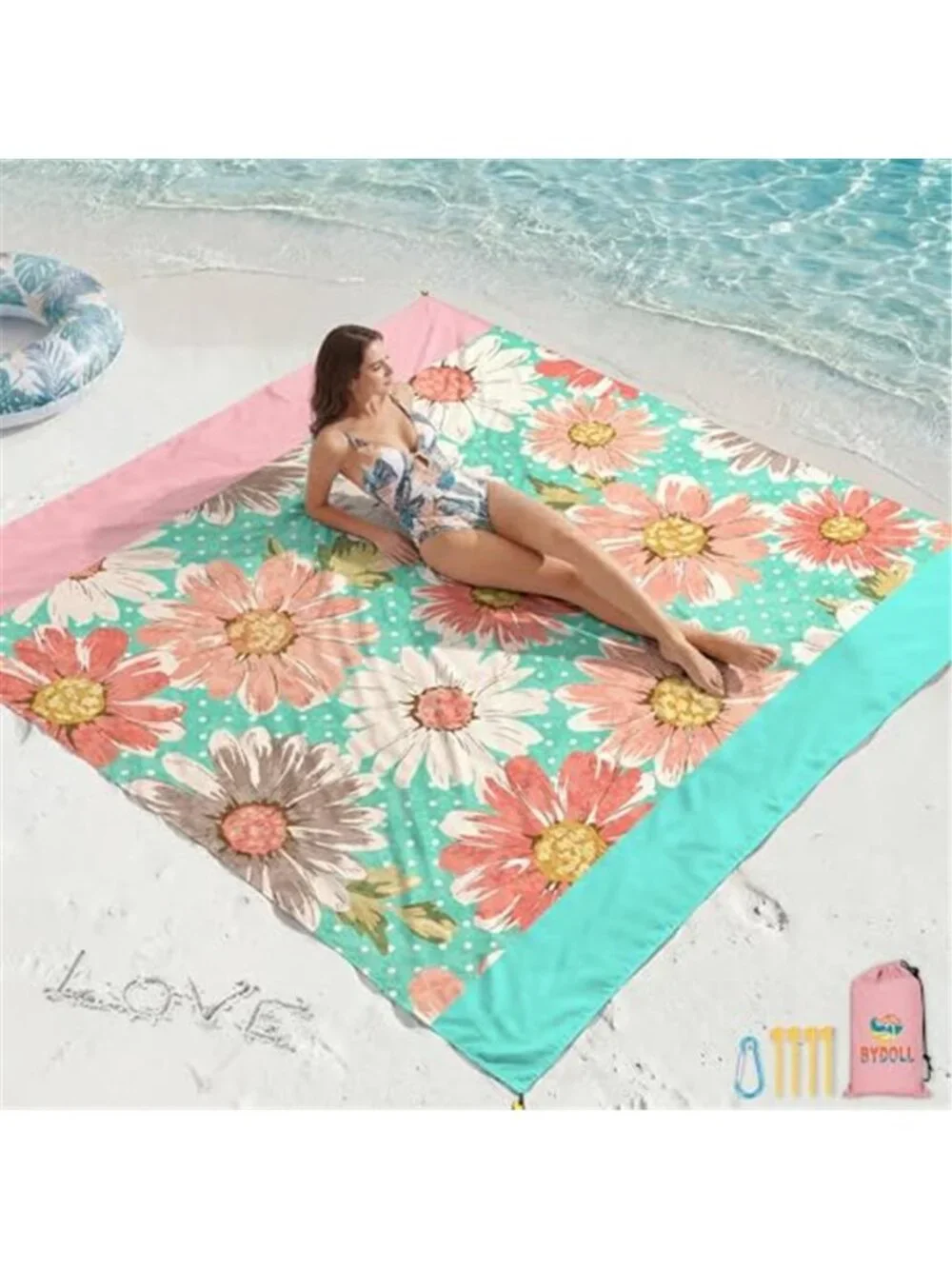 Beach Blanket Waterproof Sandproof,78''X81''/78''X110'' Large Sand Free